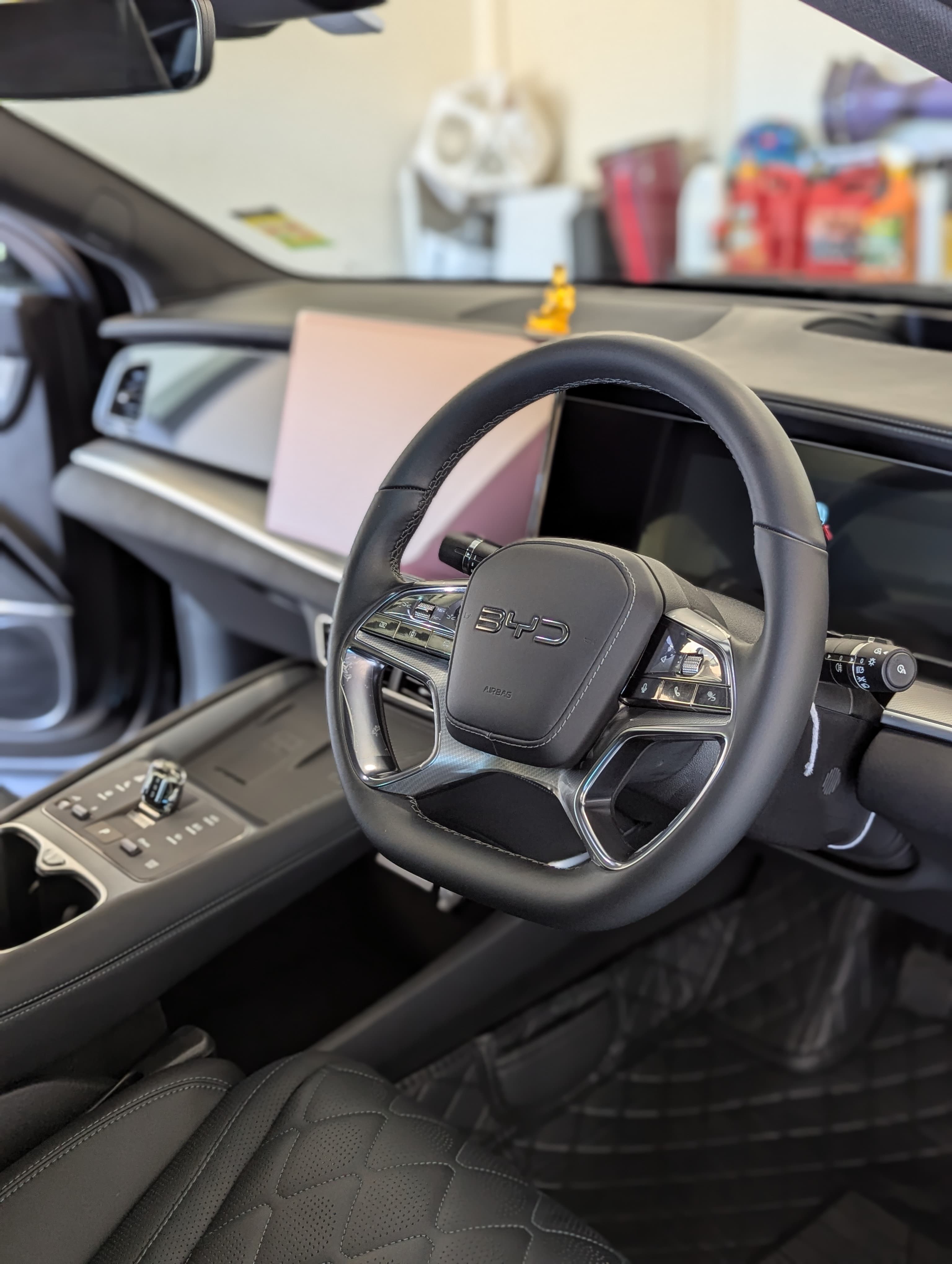 Detailed steering wheel